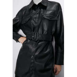 VESTE EN CUIR SYNTHÉTIQUE