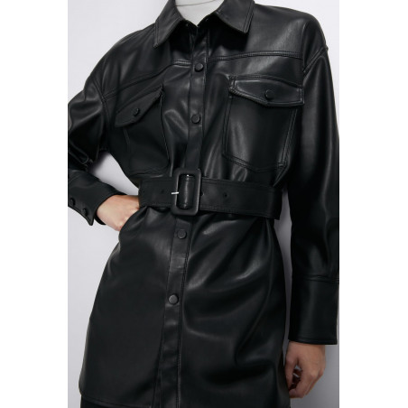 VESTE EN CUIR SYNTHÉTIQUE